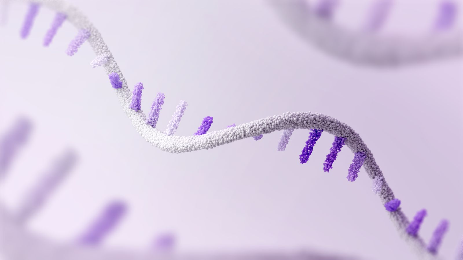 Ilustração em 3D do RNA mensageiro